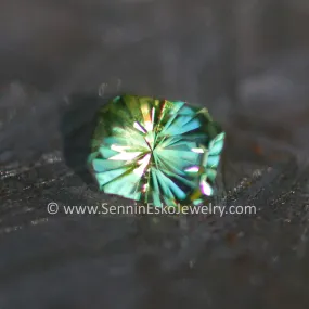 0.5ct Yellow/Green Sapphire Tapered Octagon, 5x4.3mm