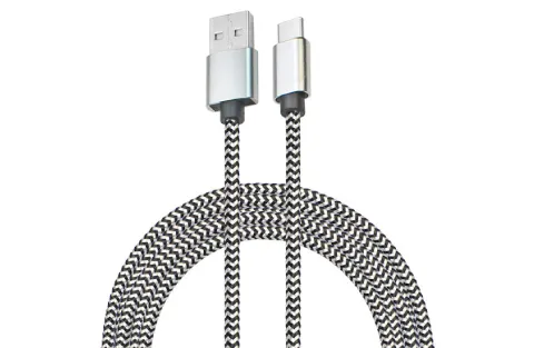 10ft Nylon Braided USB-C Cable - Durable & Tangle-Free Design