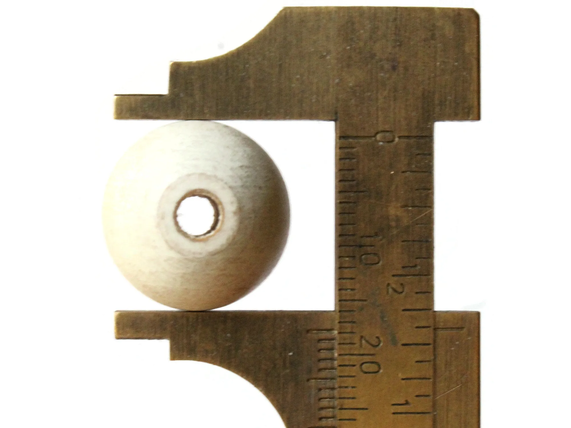 12 17mm Round Light Brown Wood Beads Wooden Ball Beads