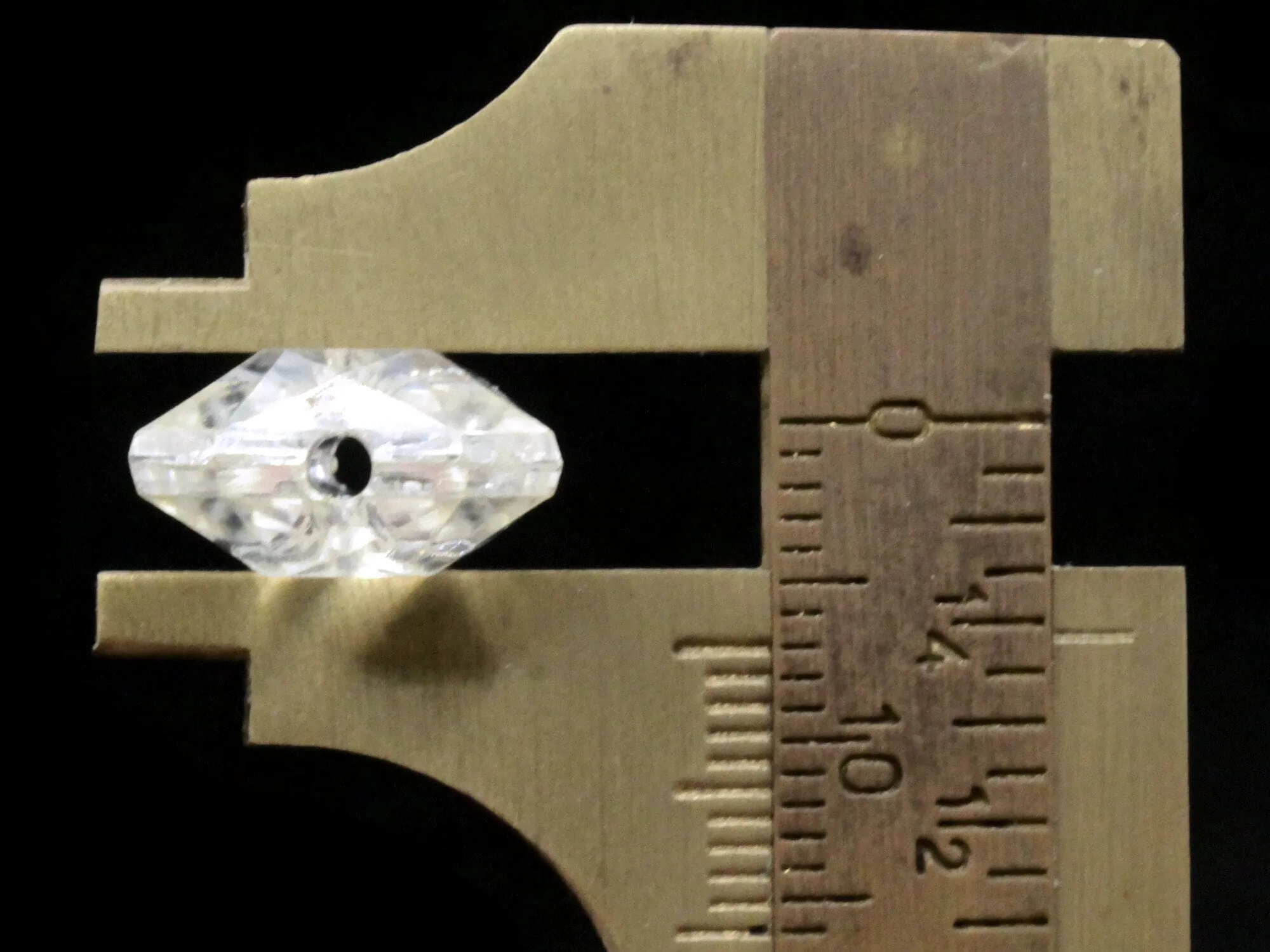 12 18mm Clear Acrylic Gems - Rectangle Jewel Beads