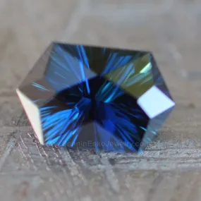 1.24ct Inky Blue Sapphire Hexagon - Fantasy Cut 7.7x4.9mm