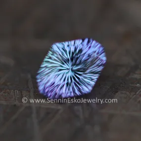1.6Ct Unheated Tanzanite Octagon - 8.6x6.7mm - Galaxy Cut