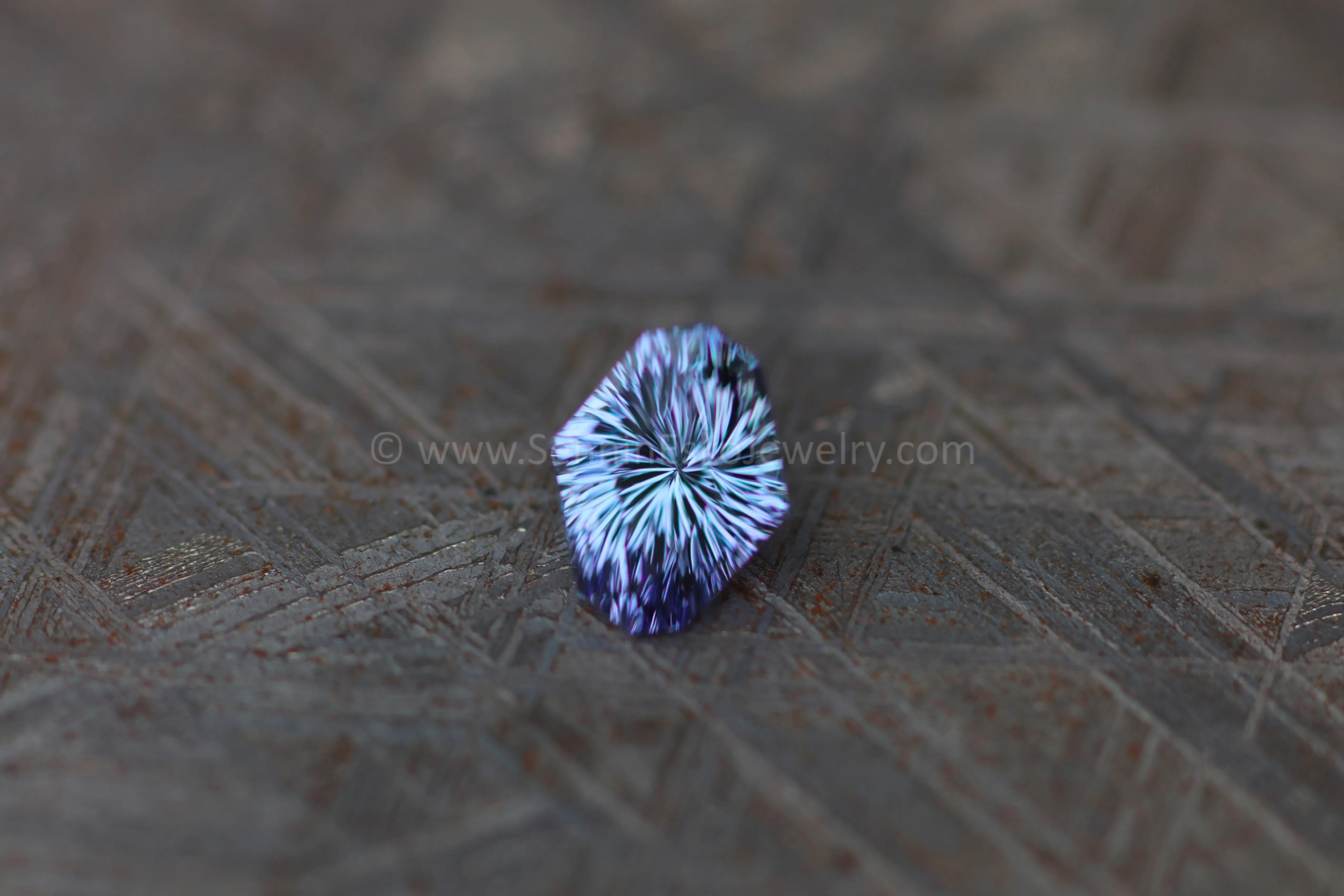 1.6Ct Unheated Tanzanite Octagon - 8.6x6.7mm - Galaxy Cut