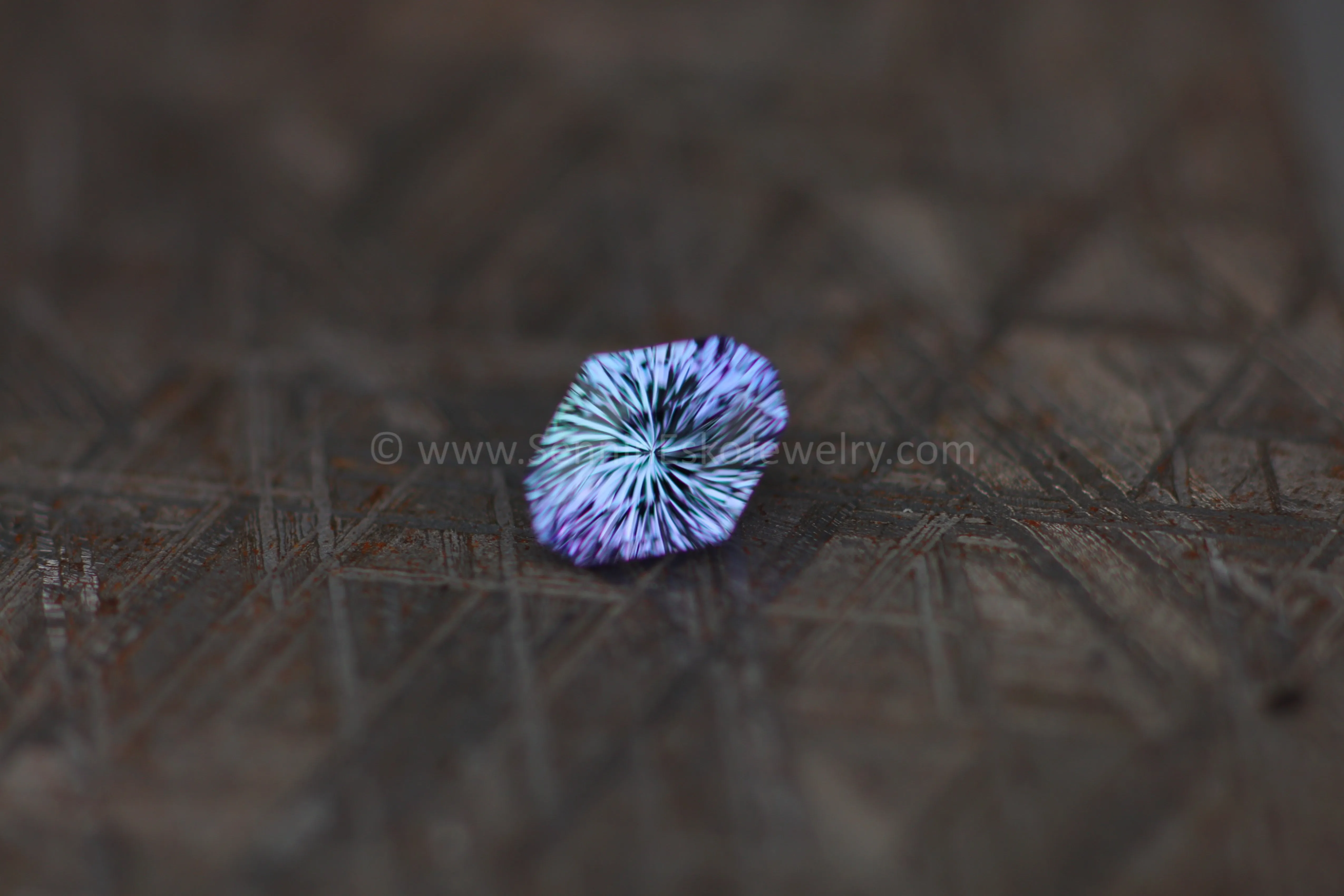 1.6Ct Unheated Tanzanite Octagon - 8.6x6.7mm - Galaxy Cut