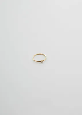 18K Petite Square Diamond Ring