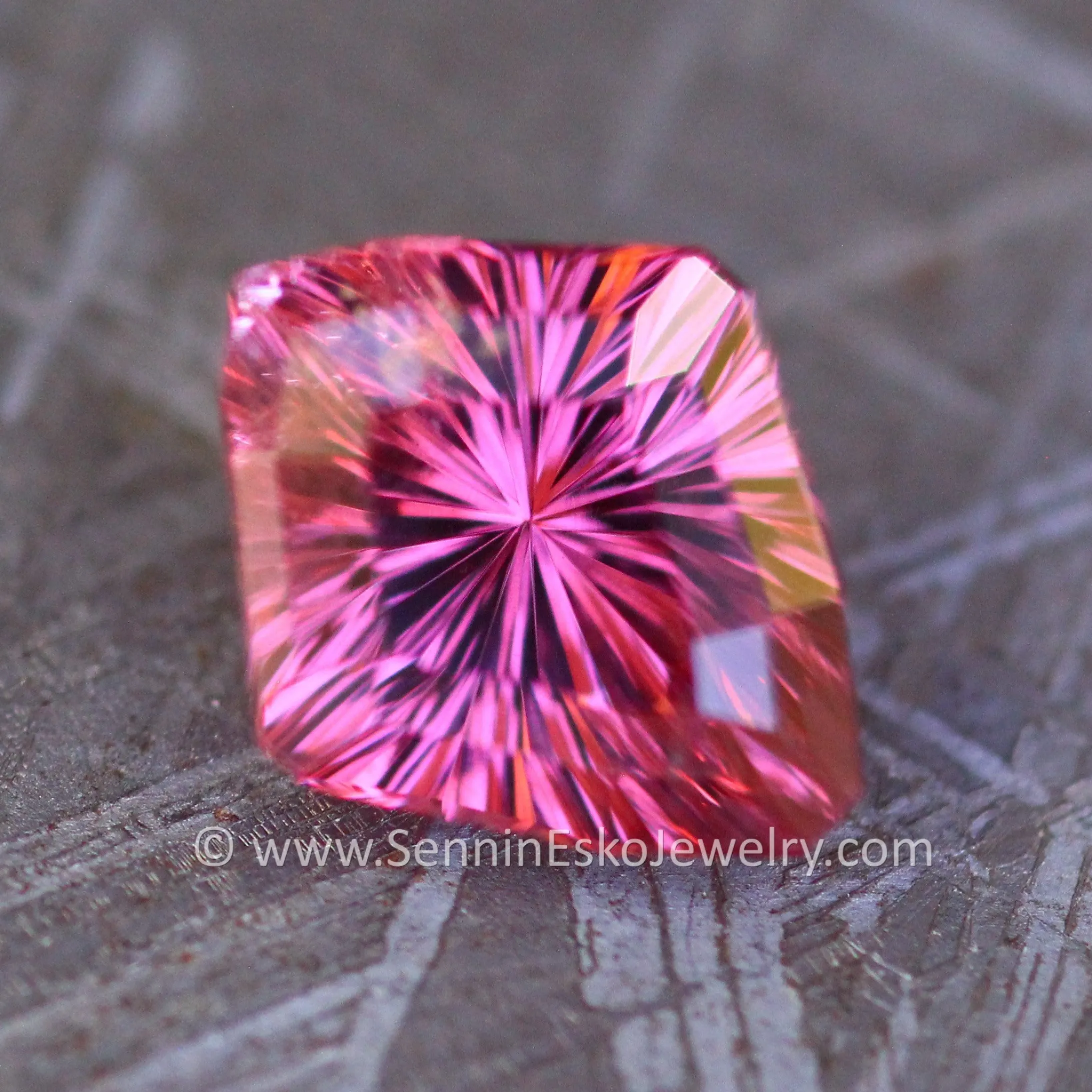 1.9 Carat Bright Pink Spinel Shield - 8.9x7.3mm, Fantasy Cut