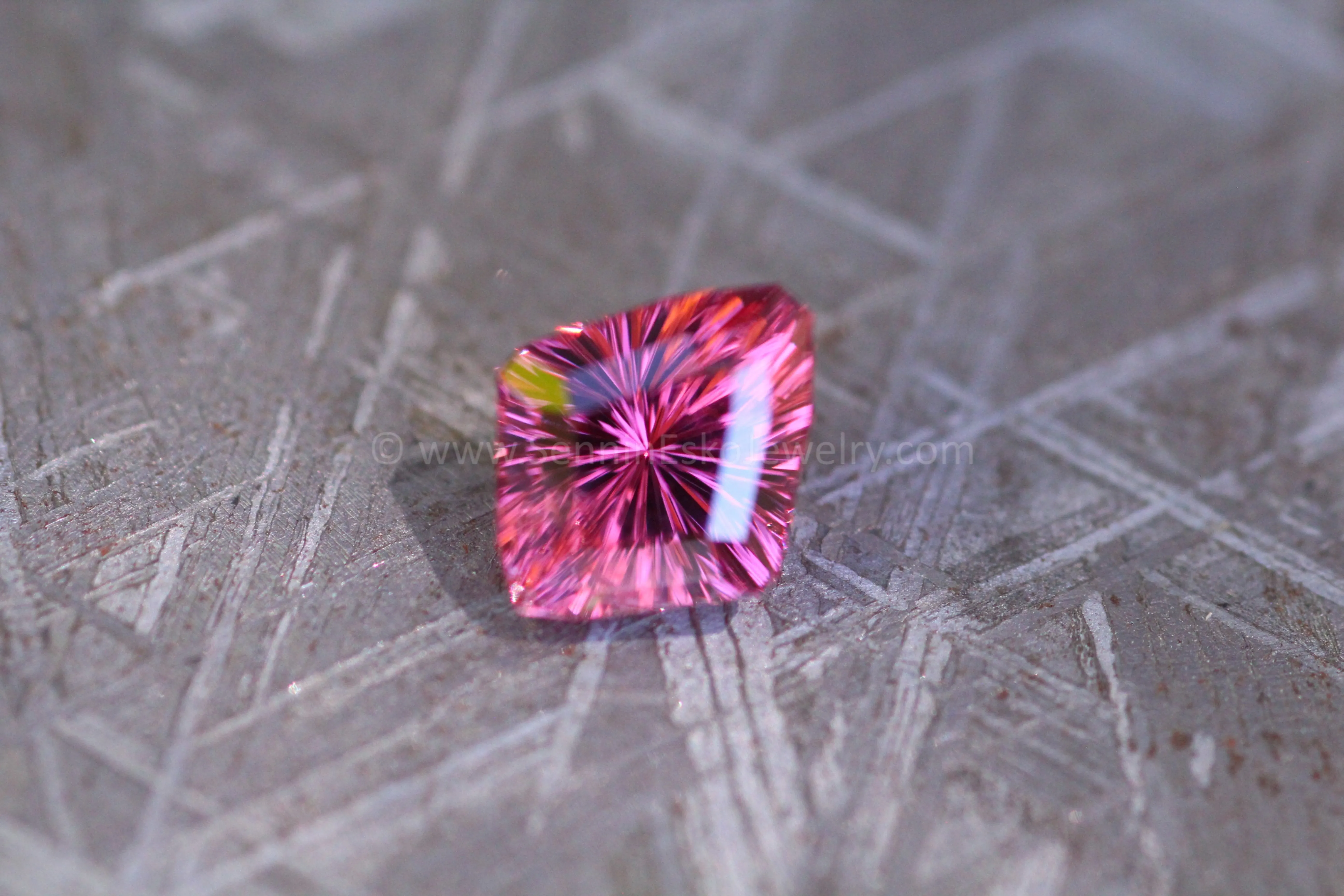 1.9 Carat Bright Pink Spinel Shield - 8.9x7.3mm, Fantasy Cut