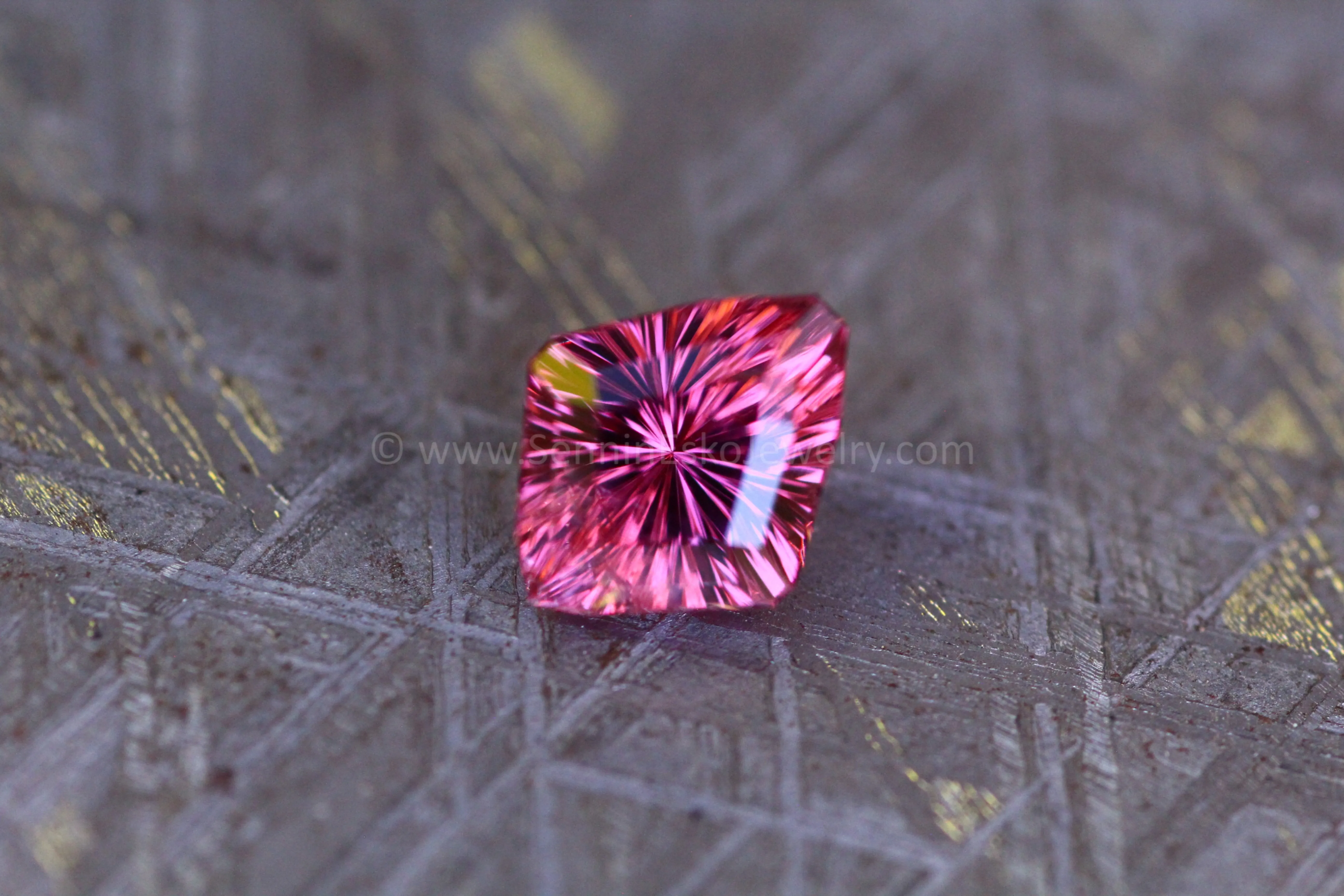 1.9 Carat Bright Pink Spinel Shield - 8.9x7.3mm, Fantasy Cut
