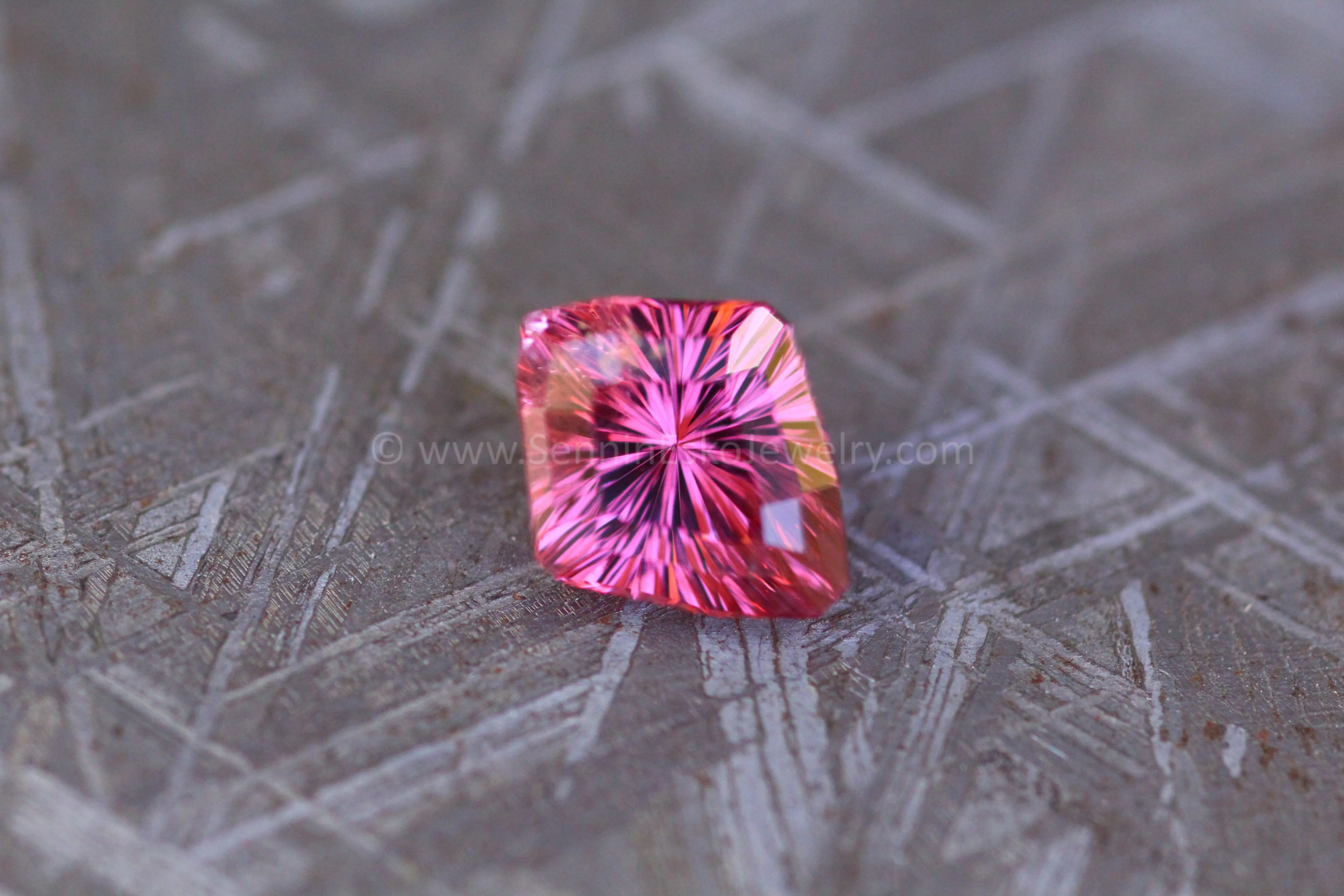 1.9 Carat Bright Pink Spinel Shield - 8.9x7.3mm, Fantasy Cut