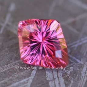 1.9 Carat Bright Pink Spinel Shield - 8.9x7.3mm, Fantasy Cut