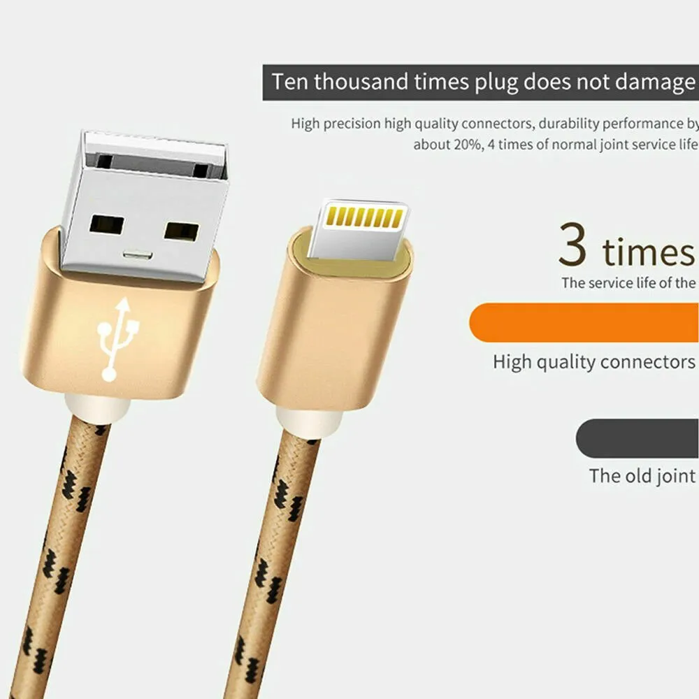 1M White Fast Charging Lightning Data Sync Charger Cable Cord For iPhone
