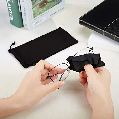 25 Pieces Microfiber Case Pouch Bag Glasses Sunglasses Case Soft Pouch with Eyeglass Cleaning Cloth (Multicolor 1)