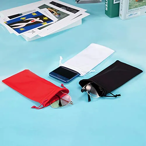 25 Pieces Microfiber Case Pouch Bag Glasses Sunglasses Case Soft Pouch with Eyeglass Cleaning Cloth (Multicolor 1)
