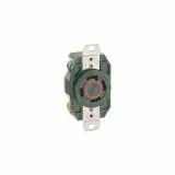 2730 Leviton 30 Amp, 480 Volt 3-Phase, NEMA L16-30R, 3P, 4W, Flush MTG Locking Receptacle- Black