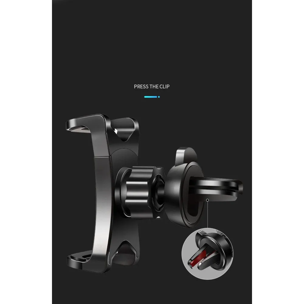 3 in 1 Car GPS Smartphone Holder: Dashboard / Visor Clamp   AC Grid Clip for FLY LIFE COMPACT (2018) - Black