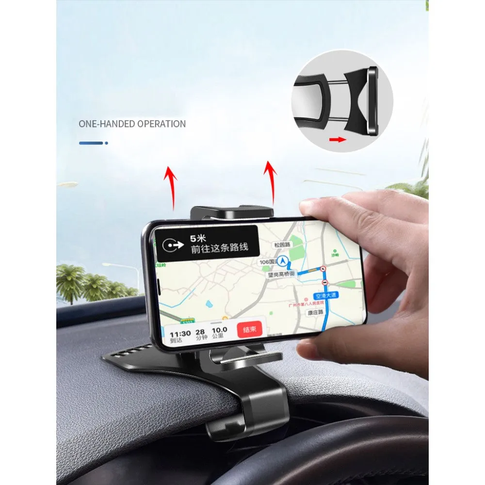 3 in 1 Car GPS Smartphone Holder: Dashboard / Visor Clamp   AC Grid Clip for FLY LIFE COMPACT (2018) - Black