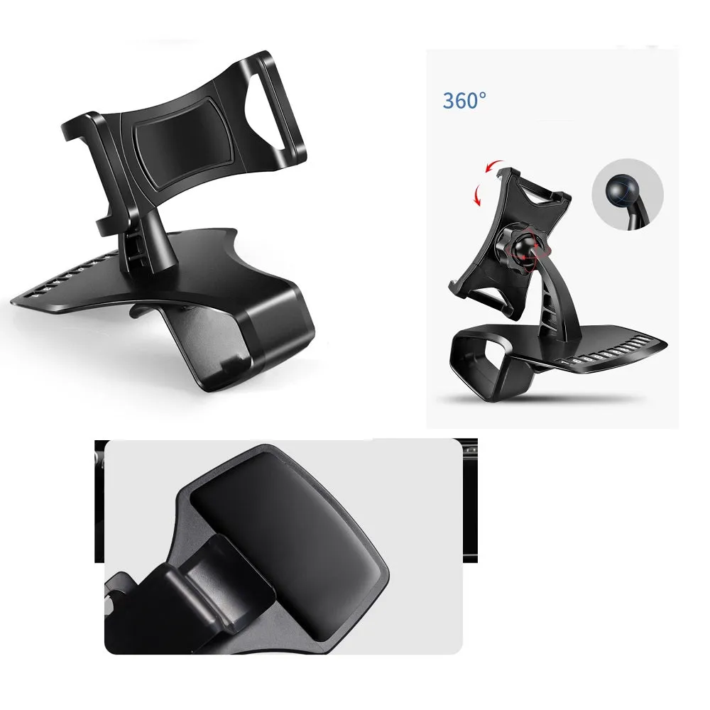 3 in 1 Car GPS Smartphone Holder: Dashboard / Visor Clamp   AC Grid Clip for FLY LIFE COMPACT (2018) - Black