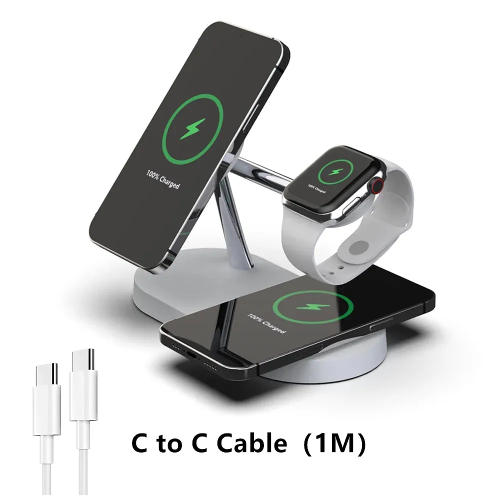 3 in 1 macsafe Magnetic Wireless Charger-Fast Charging Station-For iPhone/Apple Watch/Airpods Pro