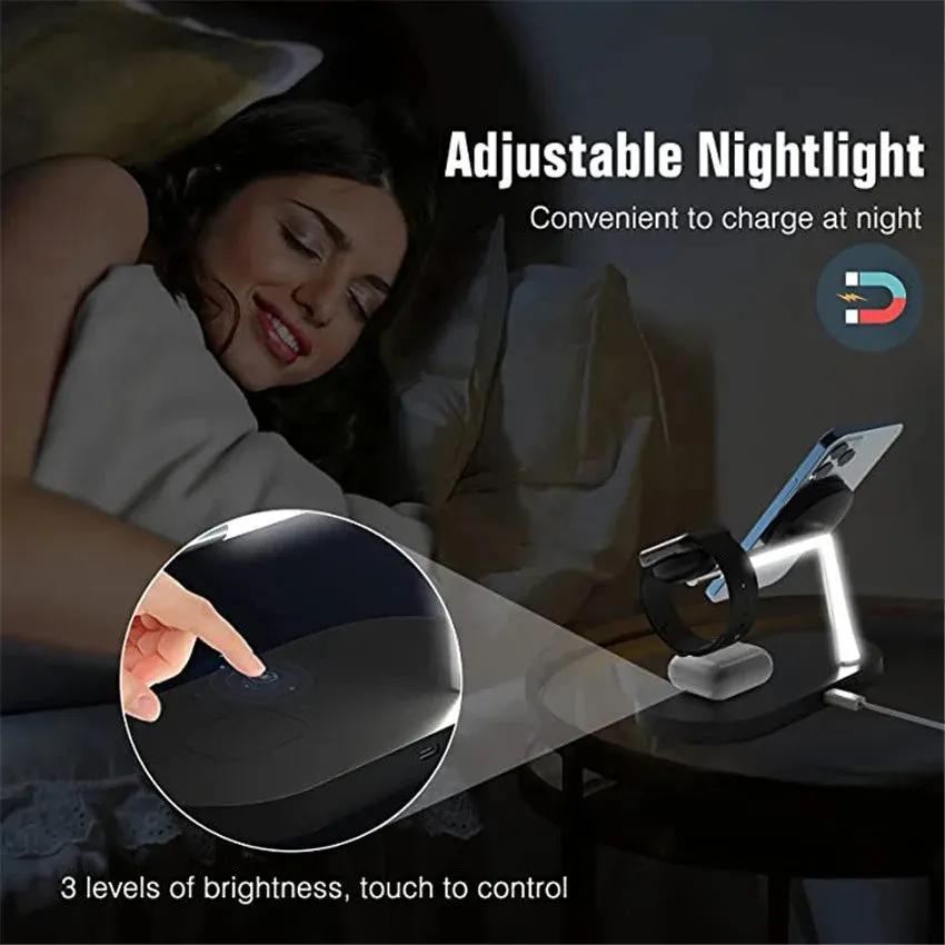 3 in 1 macsafe Magnetic Wireless Charger-Fast Charging Station-For iPhone/Apple Watch/Airpods Pro