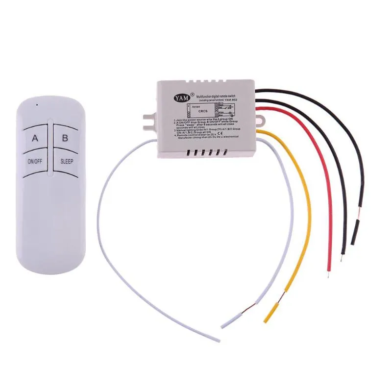 3 Port Wireless Remote Control Switch ON/OFF 220V Lamp Light Digital Wireless Wall Remote Switch Receiver Transmitter