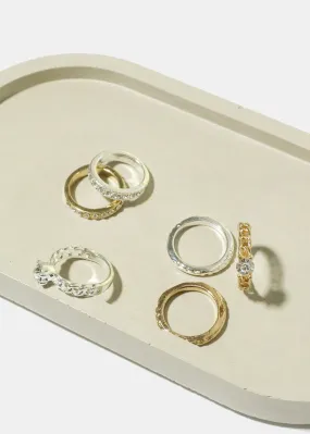 3 Rhinestone Rings