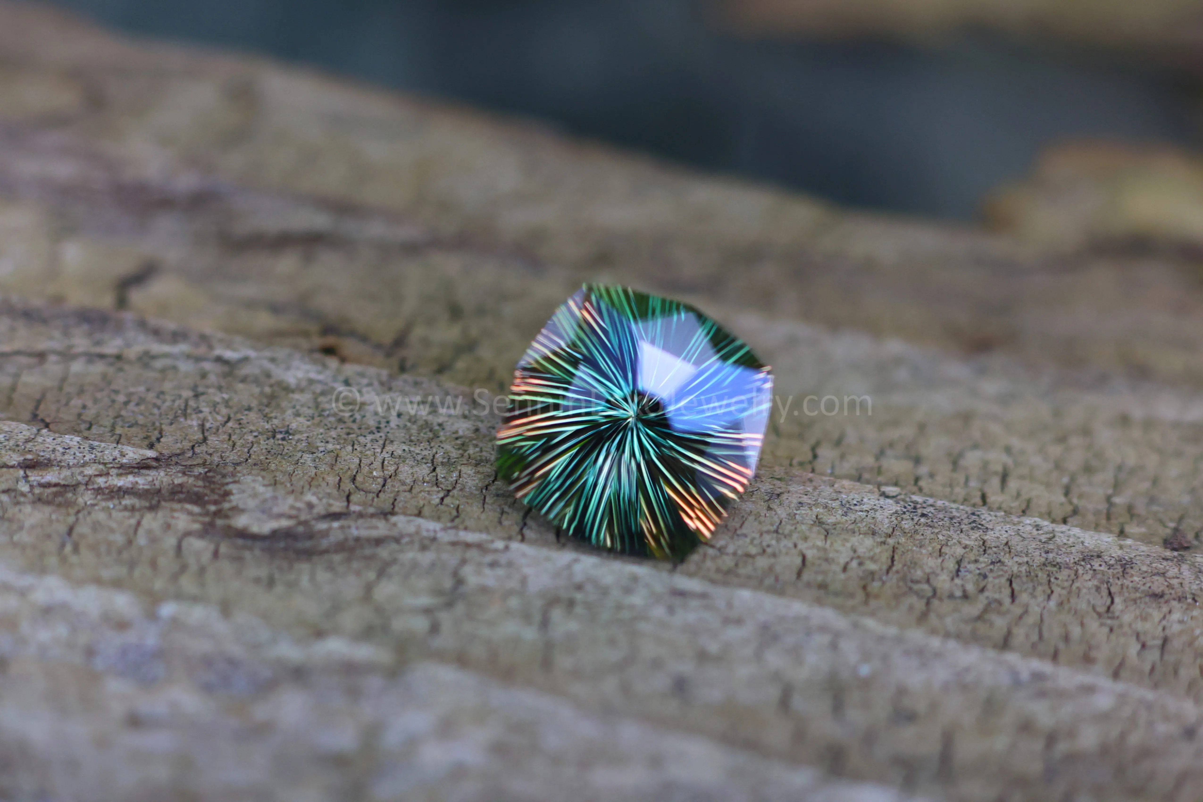 3.6 Carat Greenish Orange Oregon Sunstone - 10.6x11.8mm, Fantasy Cut