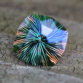 3.6 Carat Greenish Orange Oregon Sunstone - 10.6x11.8mm, Fantasy Cut