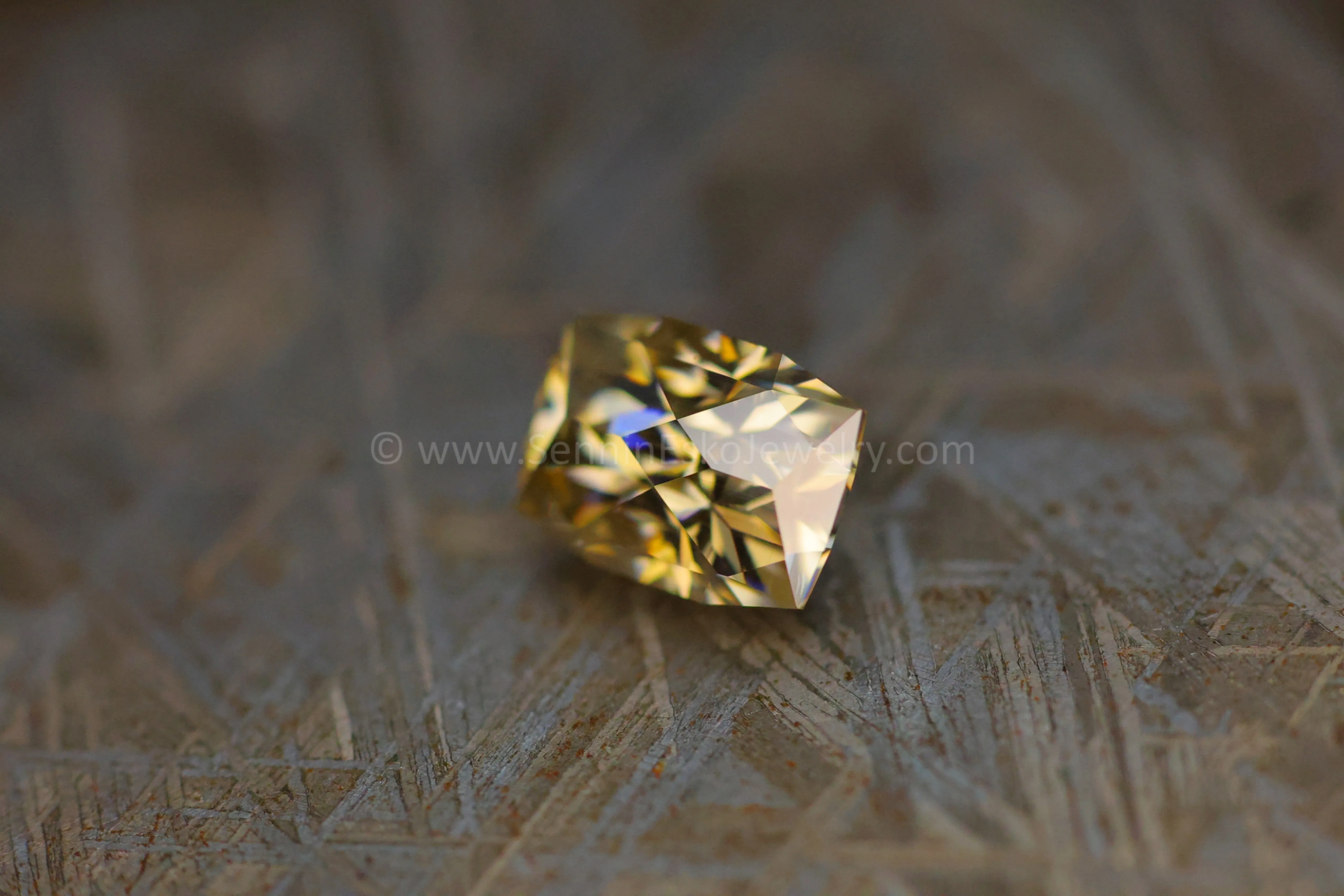 3.76 Carat Champagne Moissanite Cushion - 10.2x7.6mm