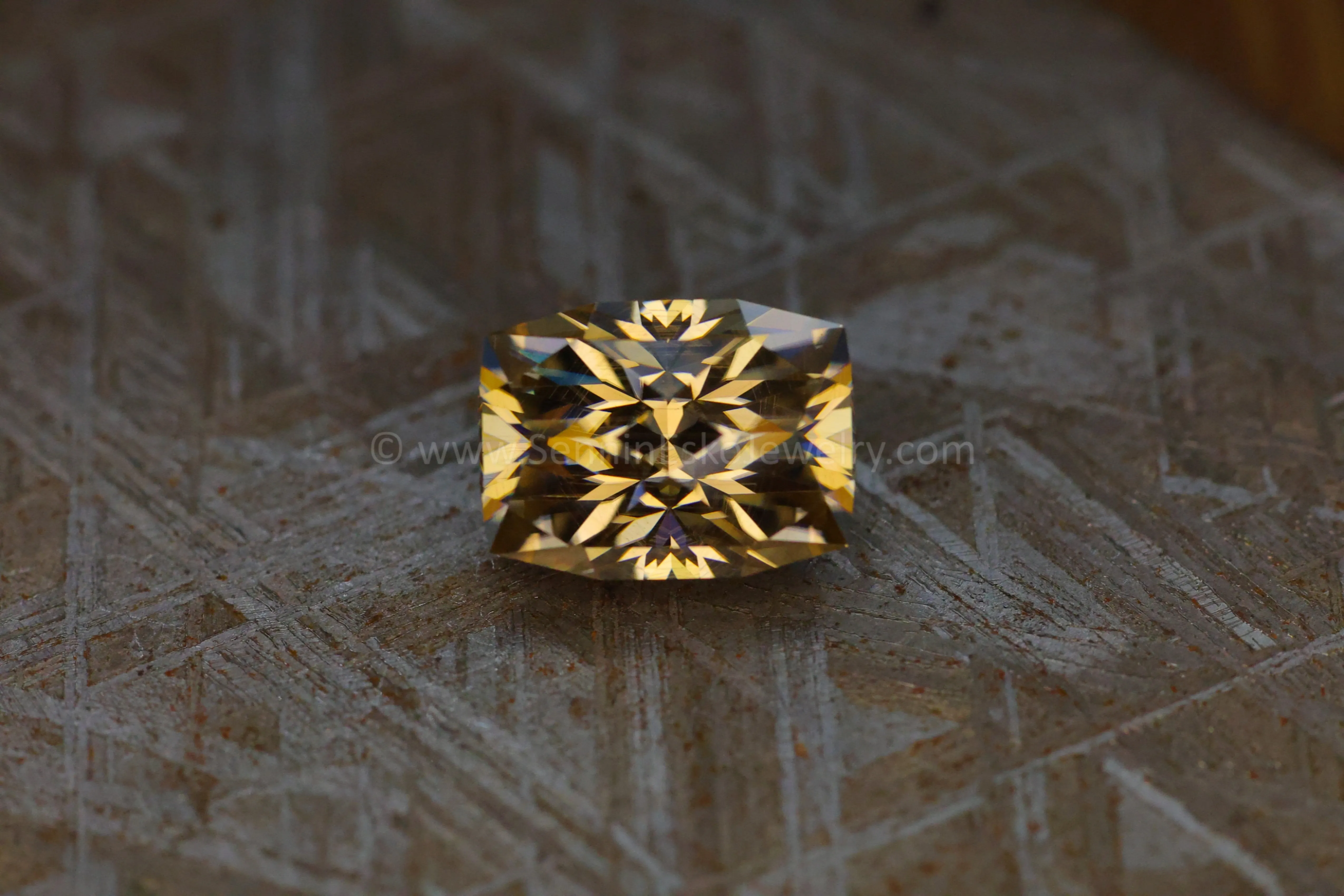3.76 Carat Champagne Moissanite Cushion - 10.2x7.6mm