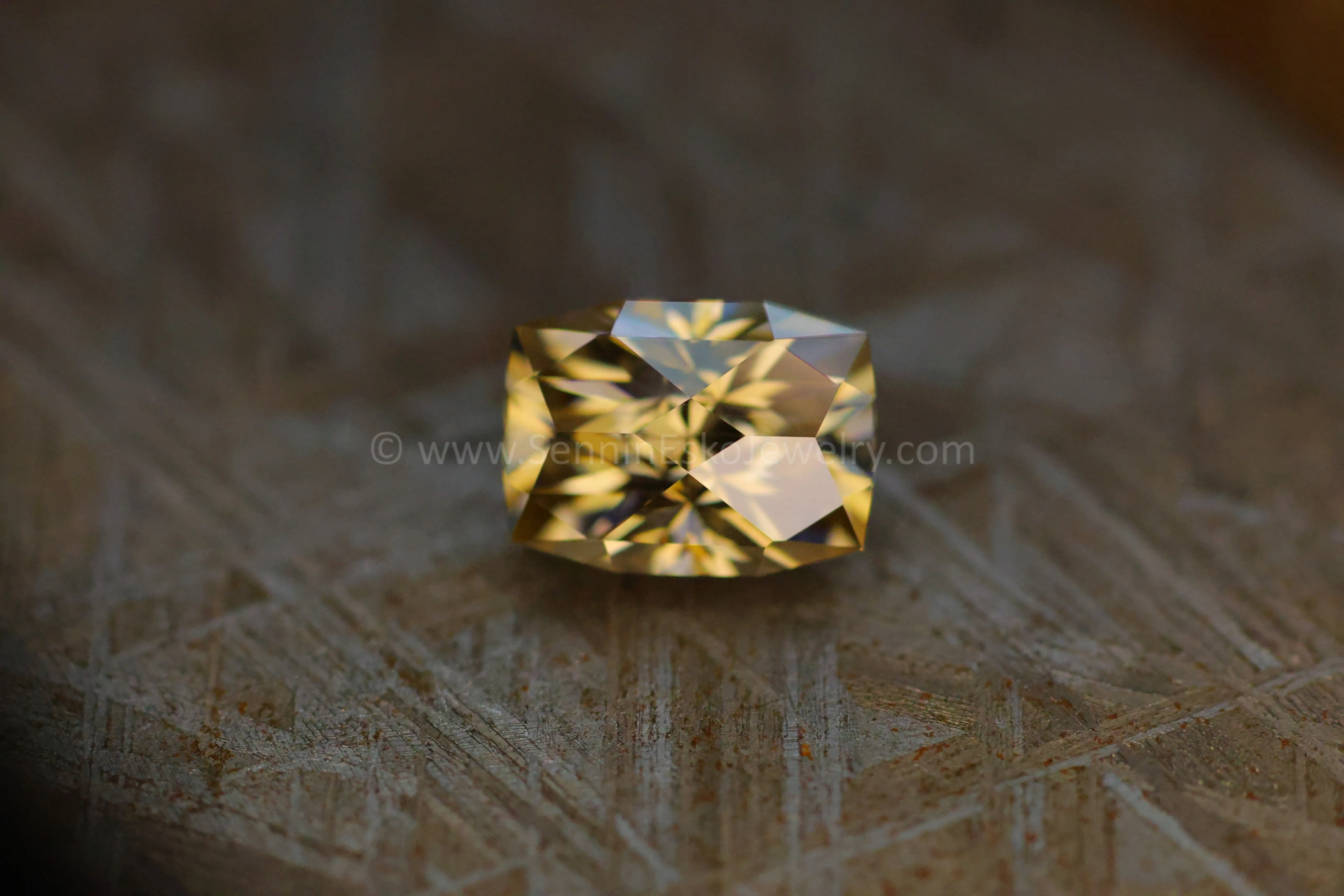 3.76 Carat Champagne Moissanite Cushion - 10.2x7.6mm