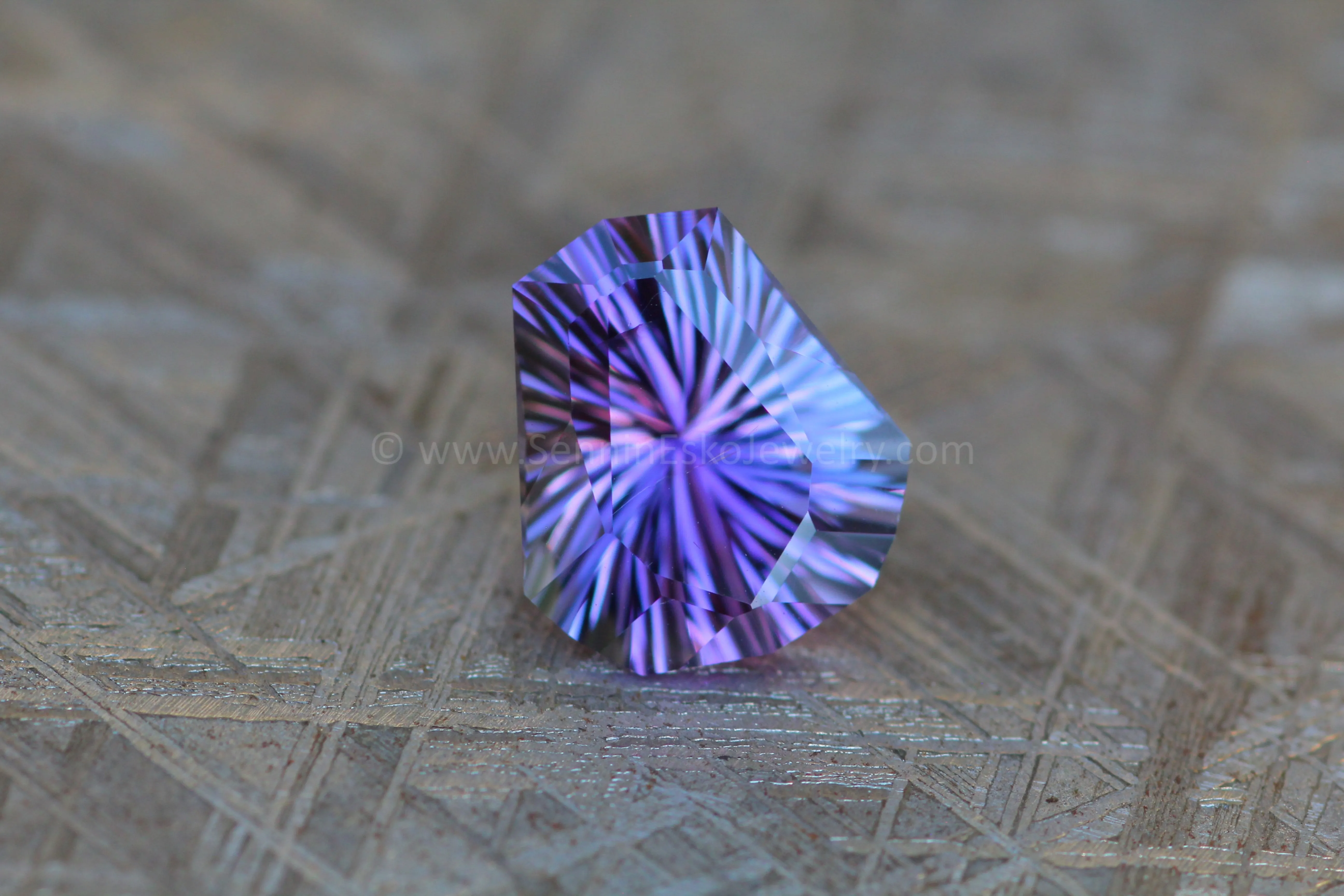 3.89 Carat Purple/Violet Tanzanite Octagonal Shield - 11.2x10mm - Fantasy Cut
