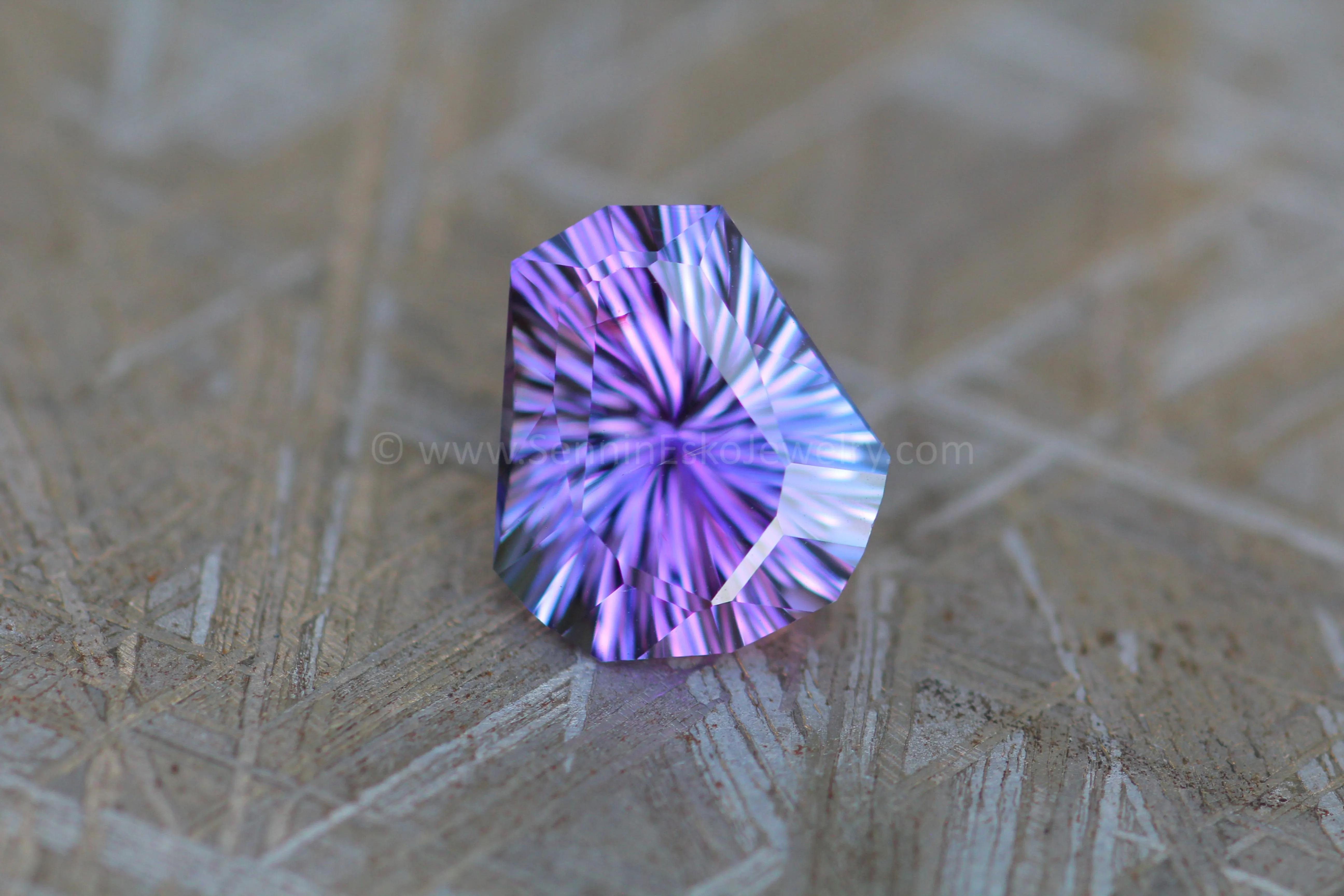 3.89 Carat Purple/Violet Tanzanite Octagonal Shield - 11.2x10mm - Fantasy Cut