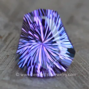 3.89 Carat Purple/Violet Tanzanite Octagonal Shield - 11.2x10mm - Fantasy Cut