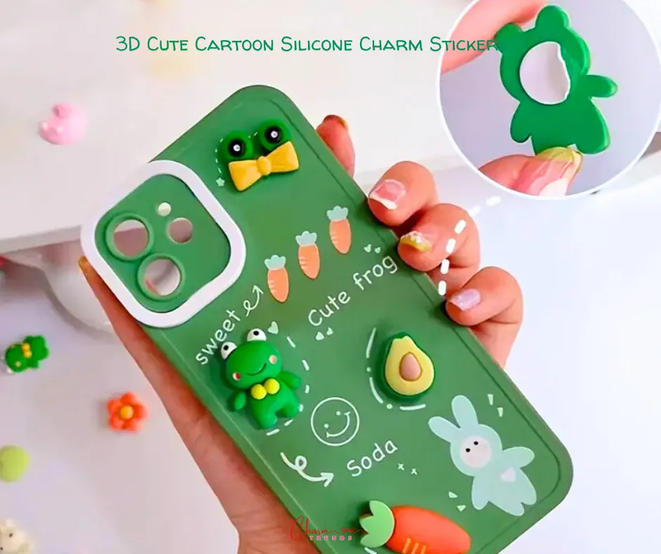 3D Cute Cartoon Silicone Charm Stickers