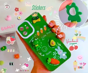 3D Cute Cartoon Silicone Charm Stickers