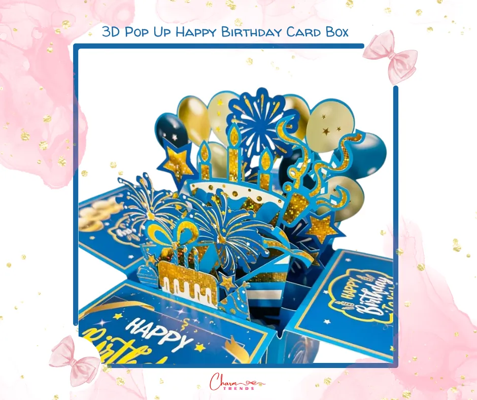 3D Pop Up Happy Birthday Card Box