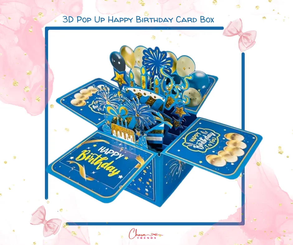 3D Pop Up Happy Birthday Card Box