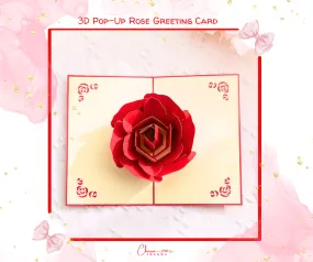 3D Pop-Up Rose Greeting Card🌹