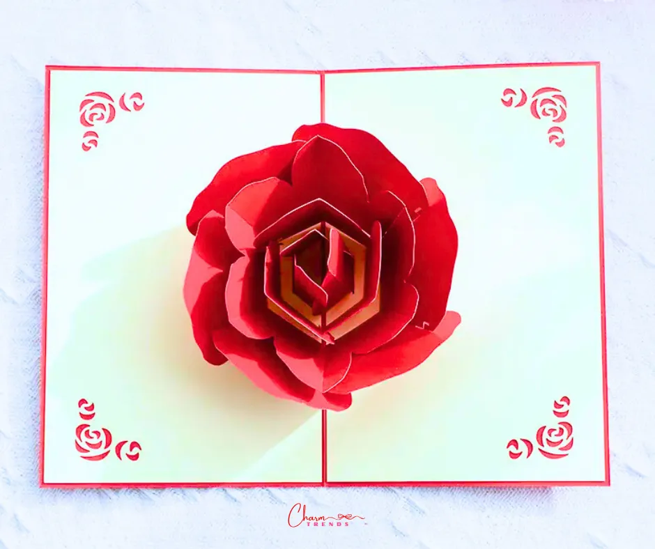 3D Pop-Up Rose Greeting Card🌹