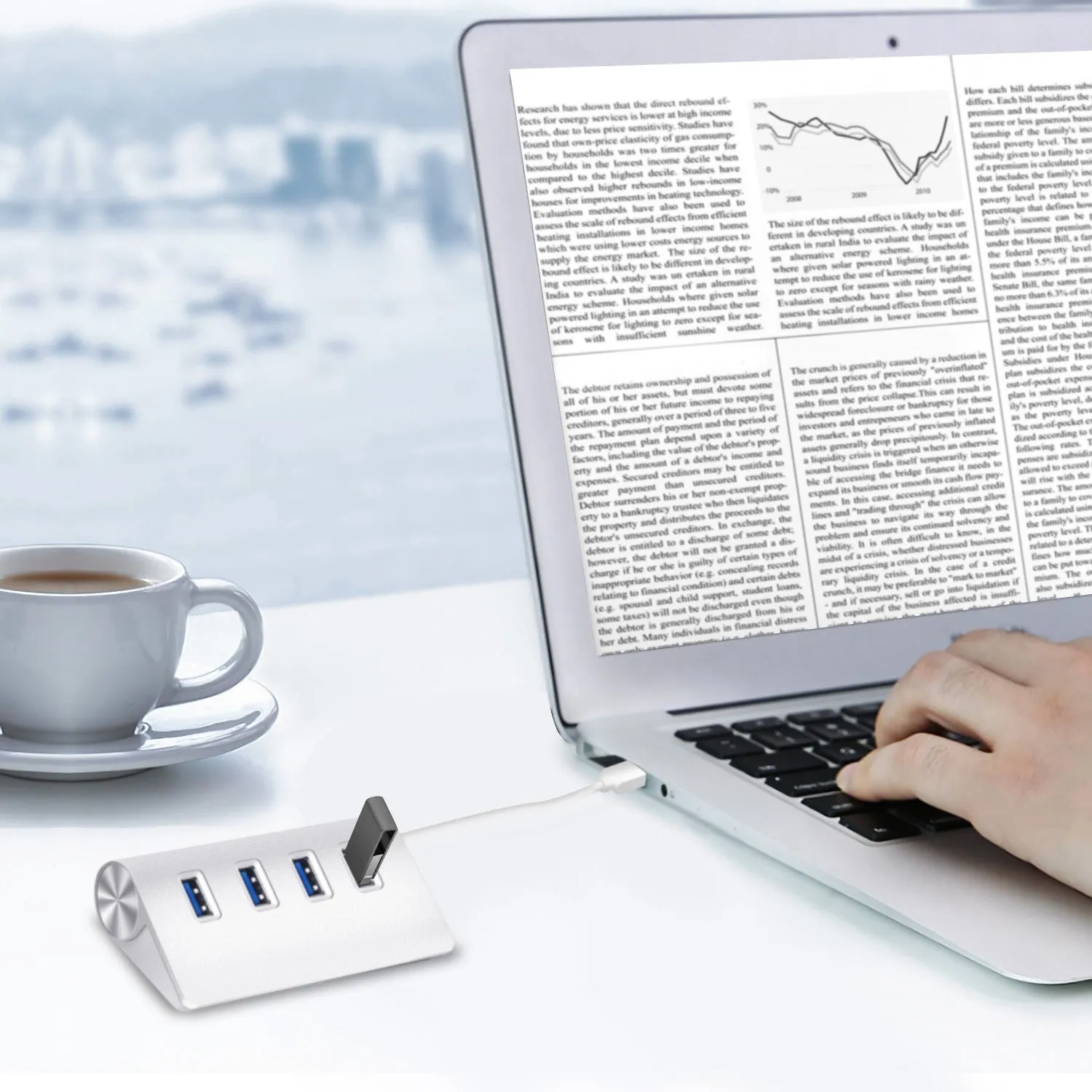 4 Ports USB3.0 Hub 5Gbps USB3.0 Aluminum Expansion Hub Splitter File Video Date Reader Transmission