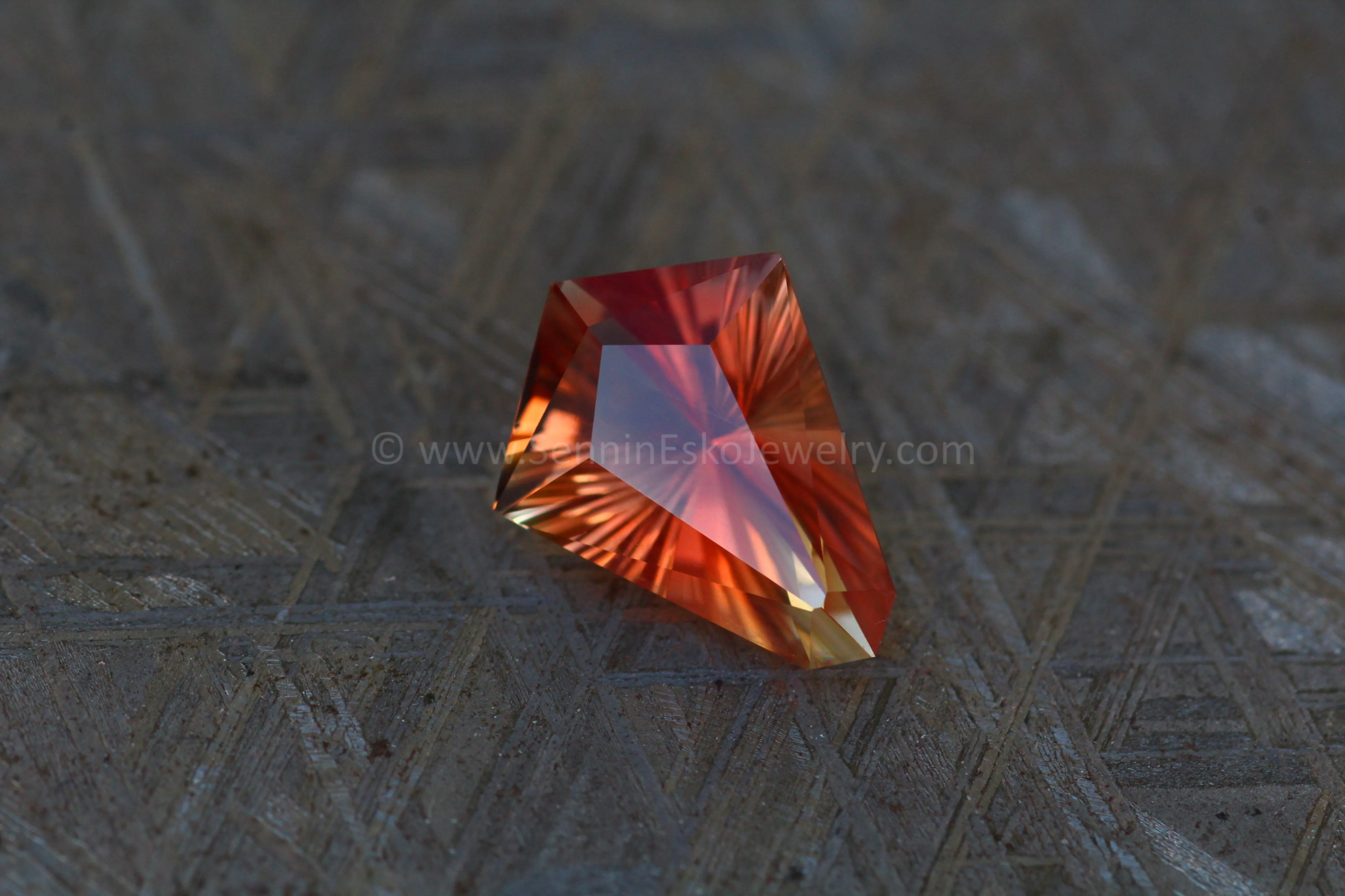 4.2 Carat Oregon Sunstone Kite Hexagon- 13.9x10.8mm, Fantasy Cut