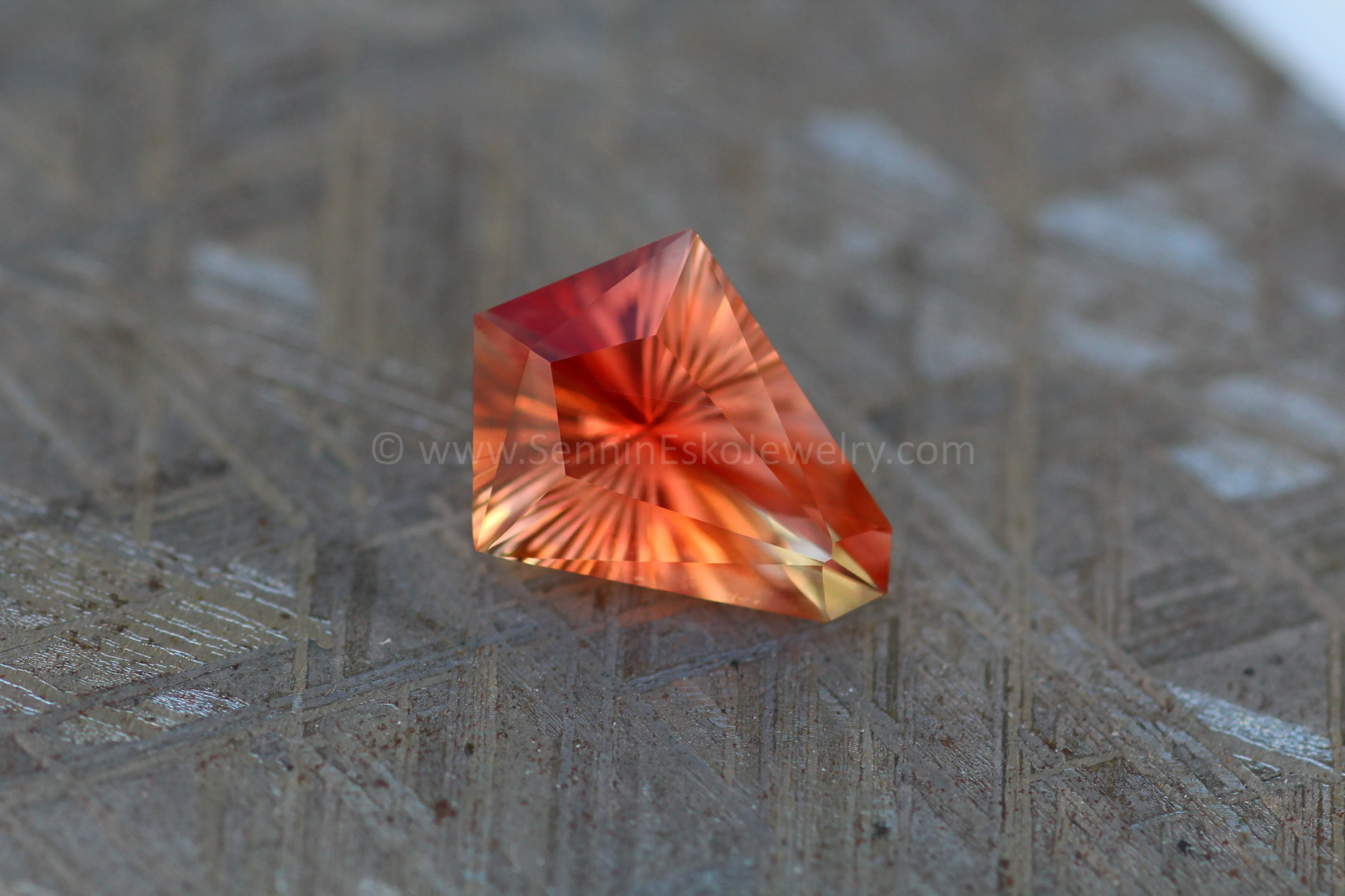 4.2 Carat Oregon Sunstone Kite Hexagon- 13.9x10.8mm, Fantasy Cut