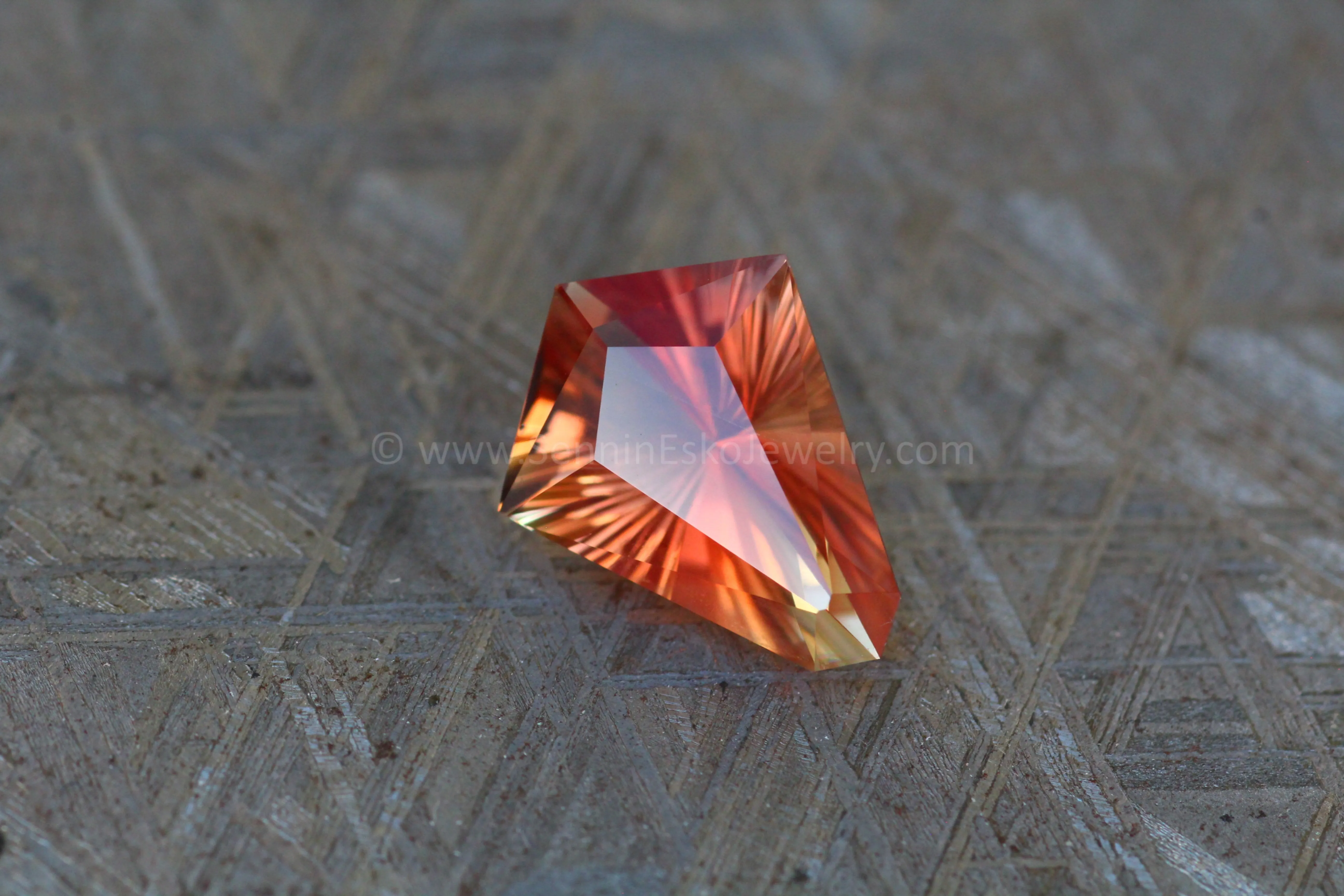 4.2 Carat Oregon Sunstone Kite Hexagon- 13.9x10.8mm, Fantasy Cut