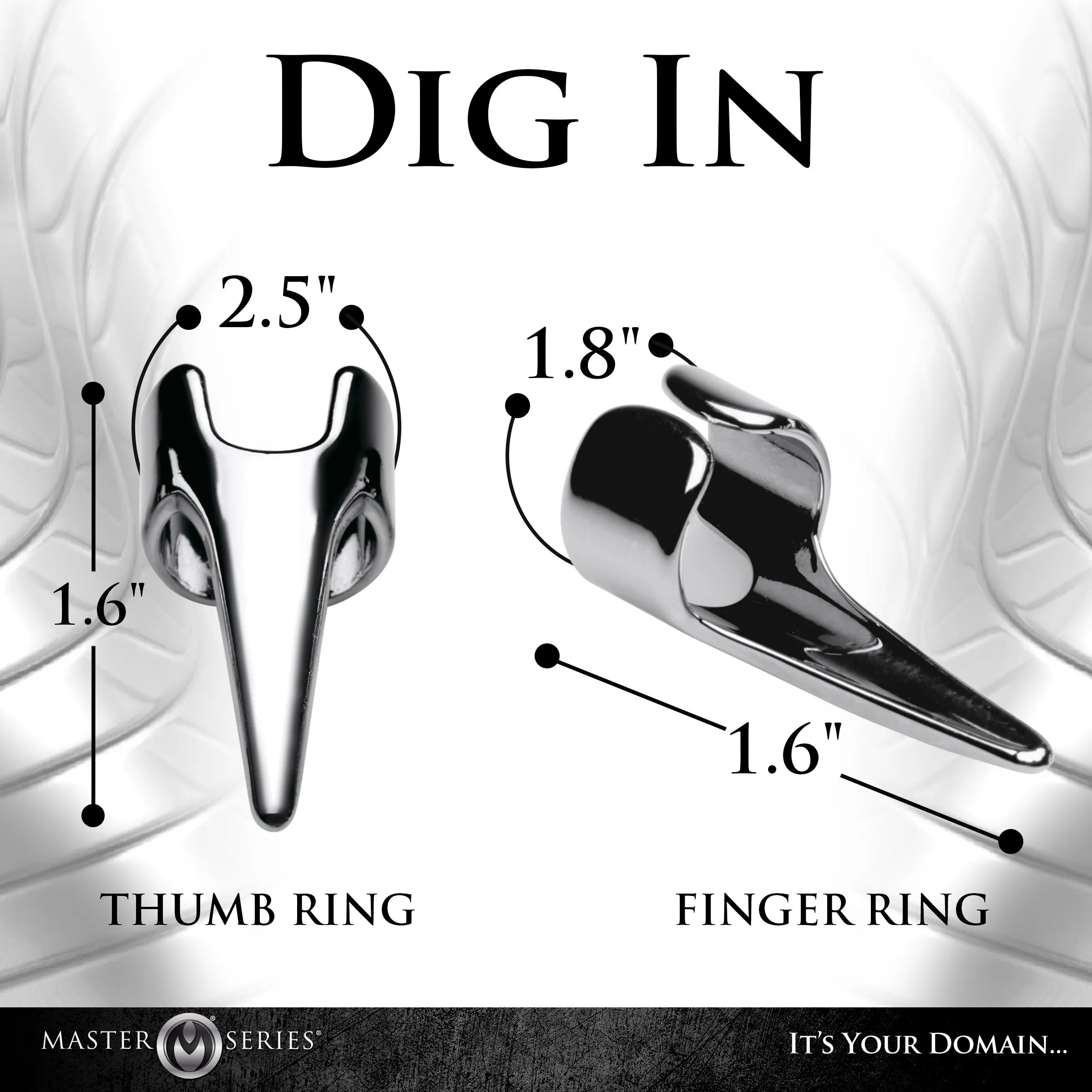 5pc Sensation Play Claw Rings