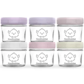 6-Pack Prep Jars Food Glass Containers (Lilac)