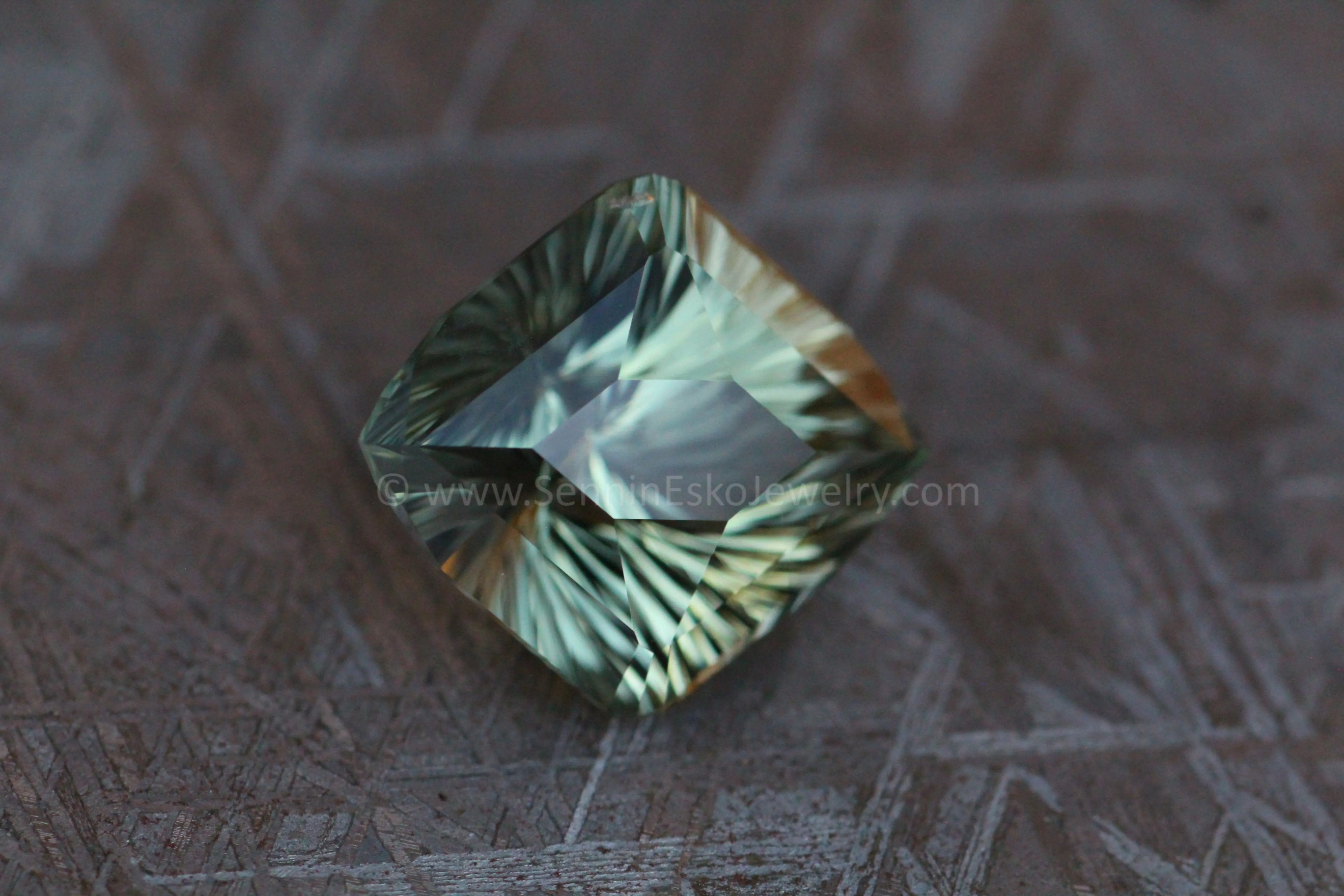9.1 Carat Mint Congo Tourmaline Shield - 15.5x14.9mm Dodecagonal Fantasy Shield