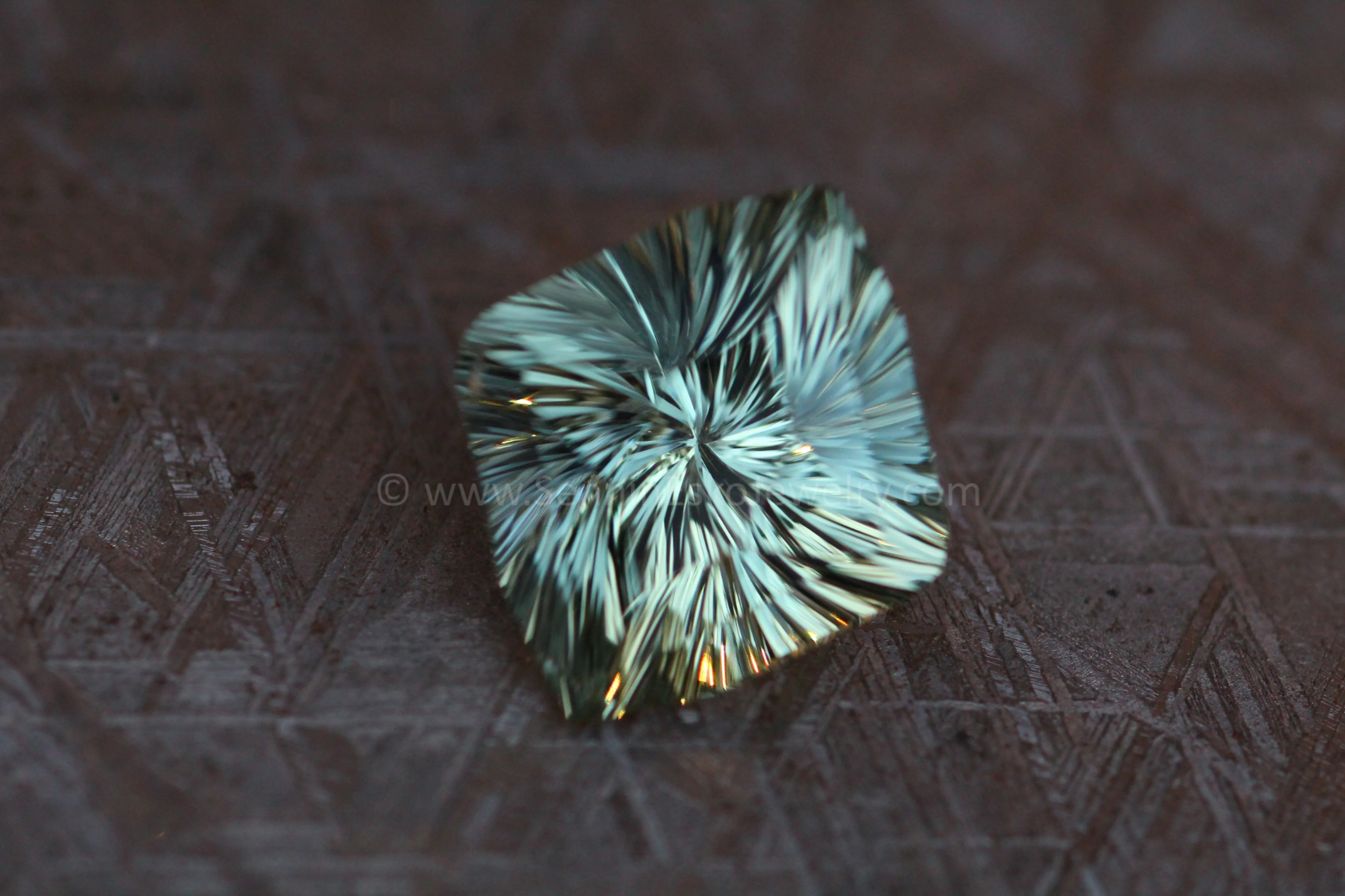 9.1 Carat Mint Congo Tourmaline Shield - 15.5x14.9mm Dodecagonal Fantasy Shield