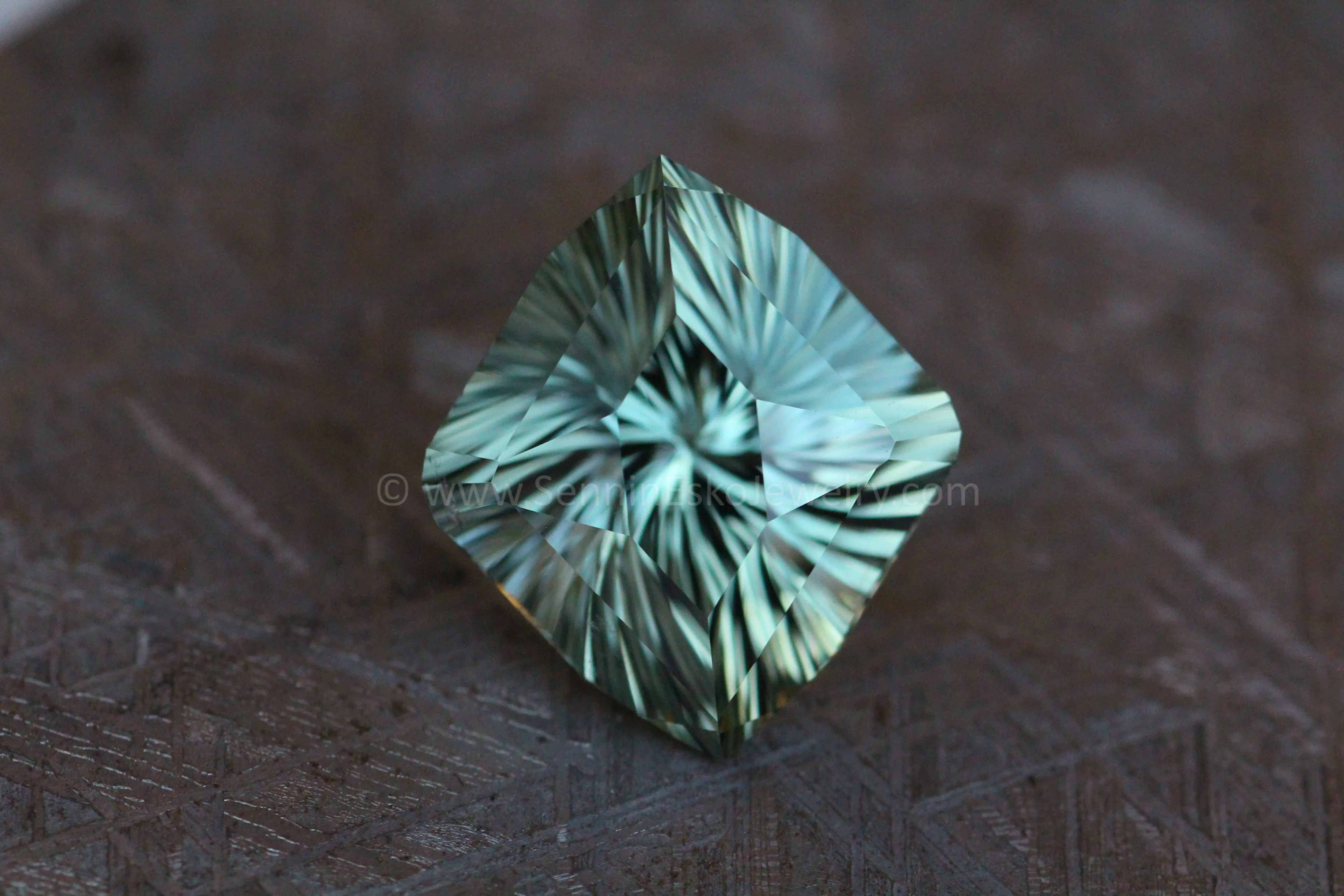 9.1 Carat Mint Congo Tourmaline Shield - 15.5x14.9mm Dodecagonal Fantasy Shield