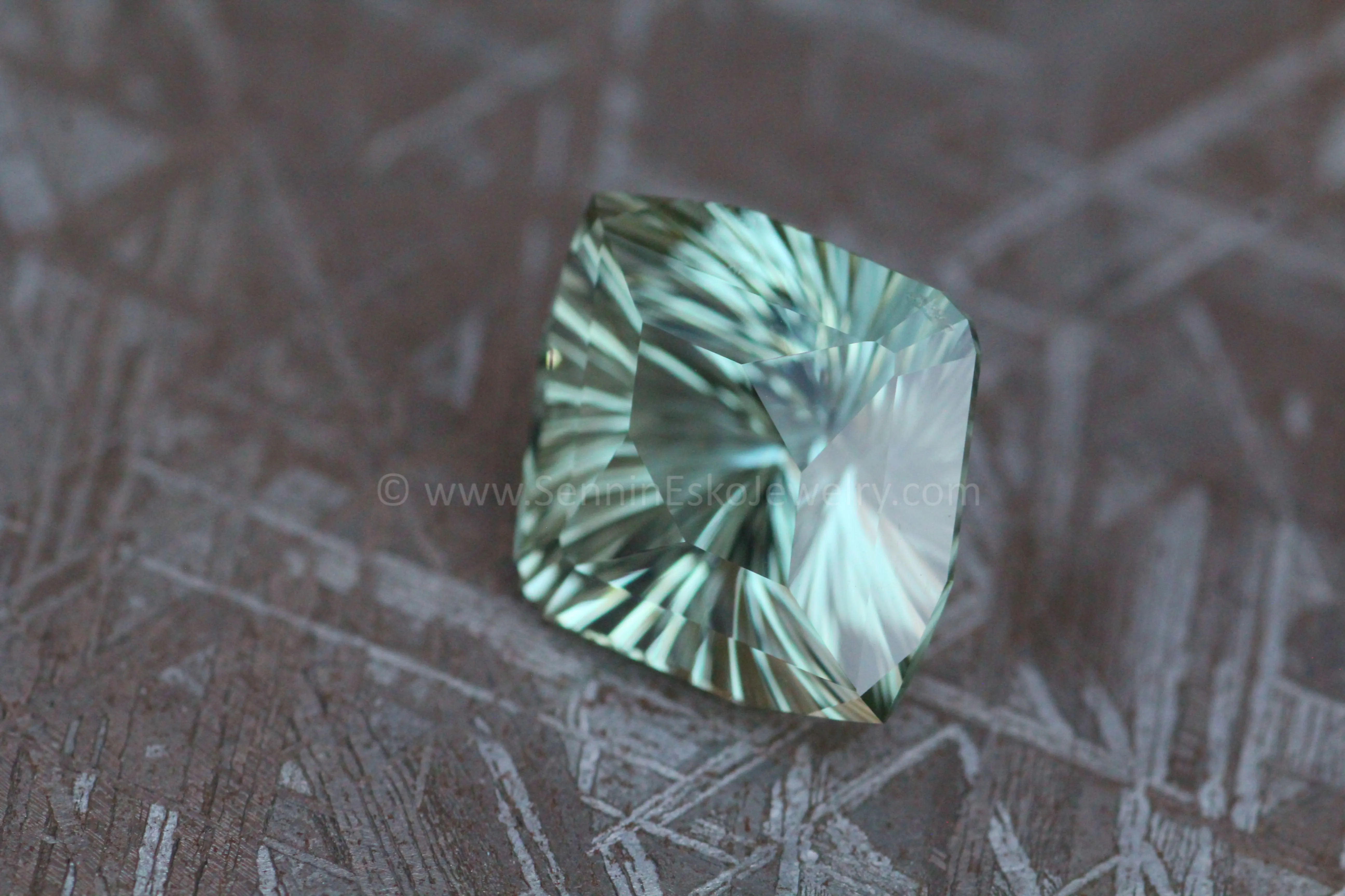 9.1 Carat Mint Congo Tourmaline Shield - 15.5x14.9mm Dodecagonal Fantasy Shield
