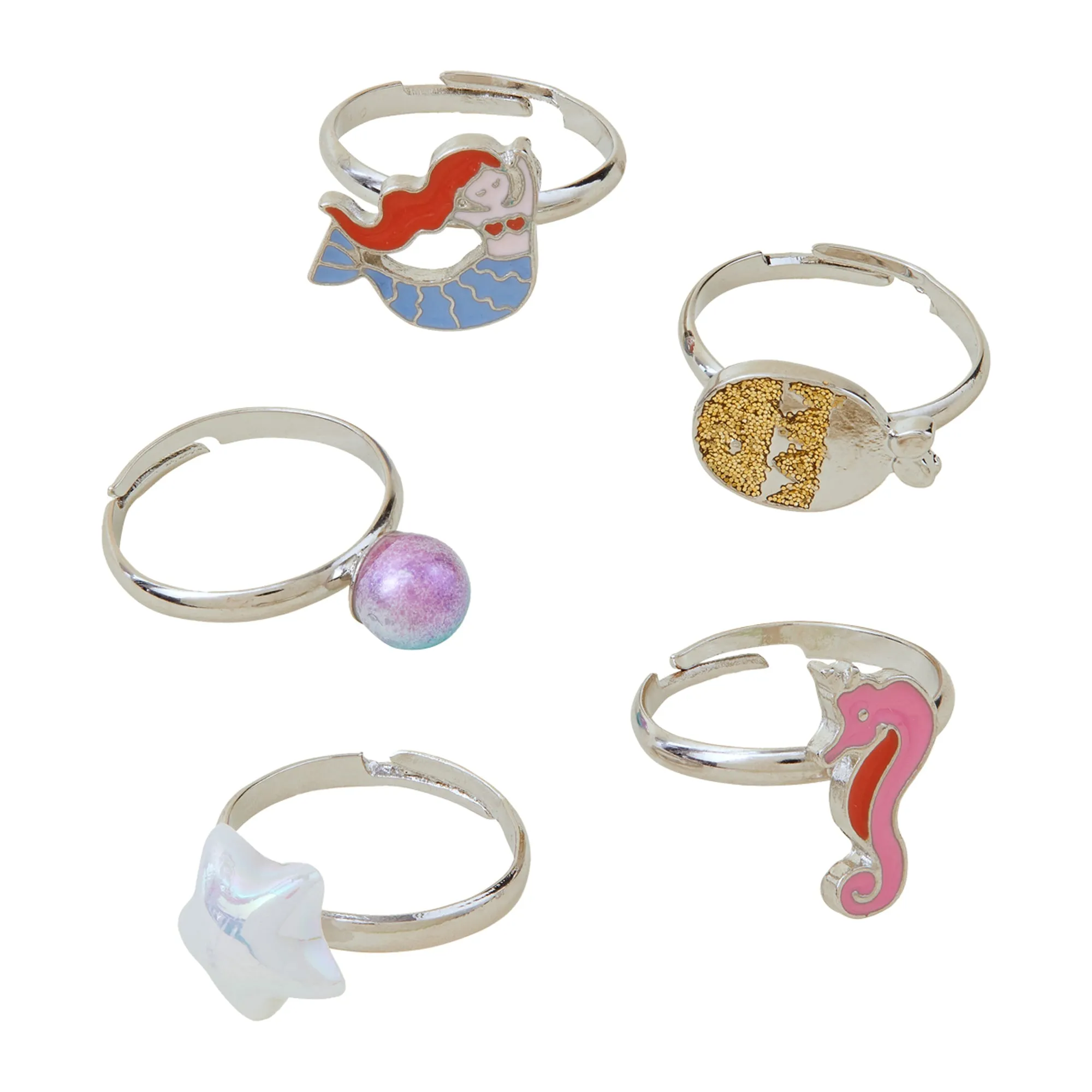 Accessorize London Mermaid Ring Set Of 4